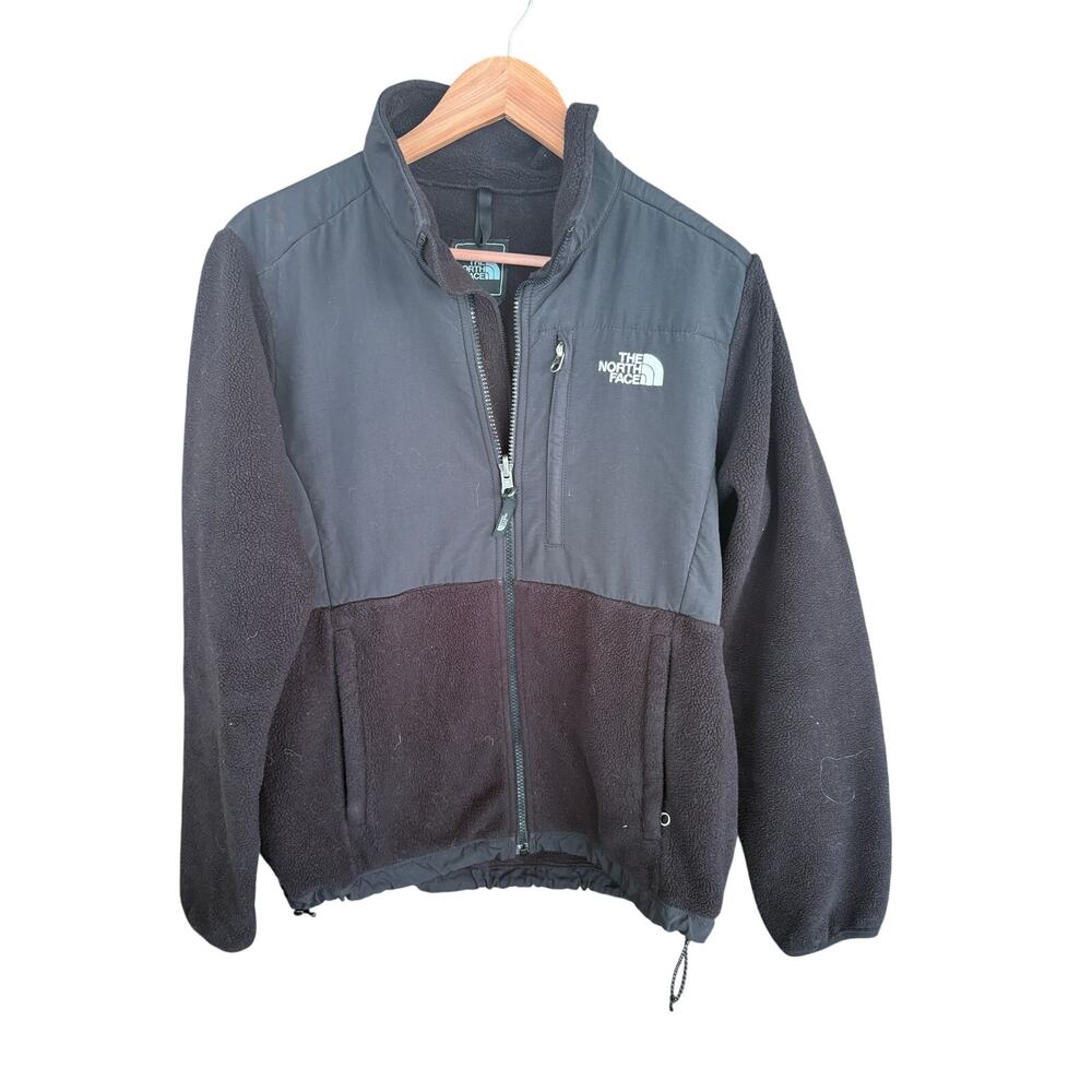 North Face Womens Denali Fleece Zip Up Jacket M Black Polartec TNF Camp Hike